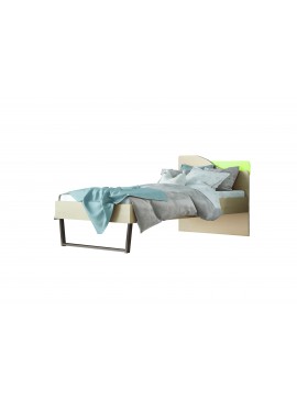 Παιδικό κρεβάτι "ΤΟΞΟ" ημίδιπλο σε χρώμα δρυς-λαχανί 110x190  SB 97C-LAXANI