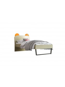 SARRIS  Παιδικό κρεβάτι "ΚΟΡΩΝΑ" μονό σε χρώμα δρυς-πορτοκαλί 90x190 SARRIS 91C-PORTOKALI