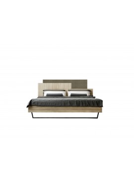 Κρεβάτι "ΜΟΡΦΕΑΣ" διπλό σε χρώμα δρυς-μόκα σκούρο 160x200  SB 101C-DRYS