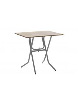 Τραπέζι πτυσσόμενο "CLACK" από μέταλλο σε σταχτύ-γκρι σφυρήλατο χρώμα 80x60x75 594-00152