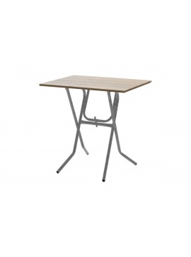 Τραπέζι πτυσσόμενο "CLACK" από μέταλλο σε σταχτύ-γκρι σφυρήλατο χρώμα 70x50x75 594-00172