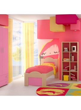 Κρεβάτι Παιδικό Νο. 47 Wave 90x190 Oak-Pink  SARRIS812337