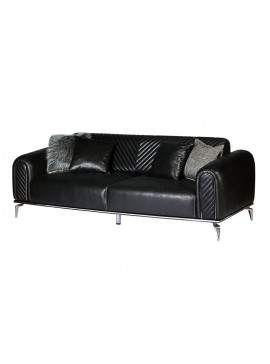 Καναπές κρεβάτι τριθέσιος IKON μεταλλικά πόδια  inox -  χρώμα 1511 (μαξιλάρια 2x425 / 2x426) Mήκος 237 Πλάτος 98 Ύψος 89 Artekko 783-9010