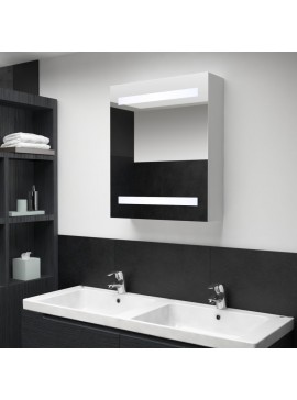  Ντουλάπι Μπάνιου με Καθρέφτη και Φωτισμό LED 50 x 14 x 60 εκ.  285115
