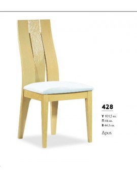 ΒΙΟΤΡΑΠ Καρέκλα ξύλινη 428 Βιοτράπ Δρυς LETO-NSG80-2