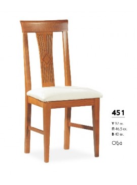 ΒΙΟΤΡΑΠ Καρέκλα ξύλινη 451 Βιοτράπ Οξυά LETO-NSG89-2