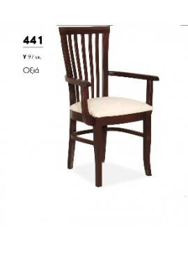 ΒΙΟΤΡΑΠ Καρέκλα ξύλινη με μπράτσα 441 Βιοτράπ Οξυά LETO-XLS58-1