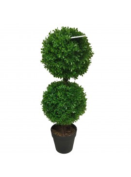 Supergreens Τεχνητό Φυτό Πυξάρι Διπλό 60 εκ.Χρώμα Πράσινο Mήκος  Πλάτος  Υψος 60 SUPER-6740-6