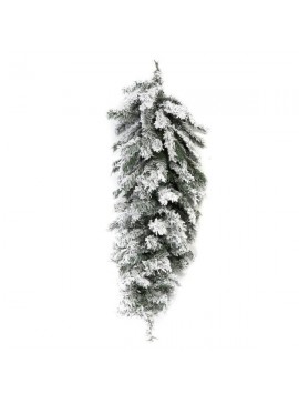 Supergreens Τεχνητό Κρεμαστό  Έλατο Χιονισμένο 120 εκ.Χρώμα Λευκό Mήκος  Πλάτος  Υψος 120 SUPER-9910-7