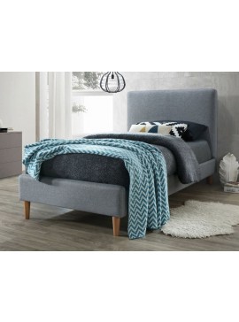 Επενδυμένο κρεβάτι Acoma με βελούδο σε χρώμα Γκρι 90X200 DIOMMI ACOMA90SZD