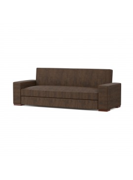 Καναπές Κρεβάτι Chios Τριθέσιος Καφέ 218x81x80cm AL-BROWN3SEAT
