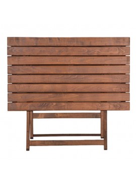 Τραπέζι πτυσσόμενο Klara Megapap από ξύλο οξιάς σε χρώμα καρυδί εμποτισμού 80x60x72εκ. 0033904