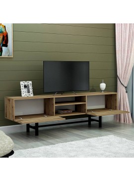 Έπιπλο τηλεόρασης Setia Megapap από μελαμίνη χρώμα oak 150x30x45εκ. 0212889