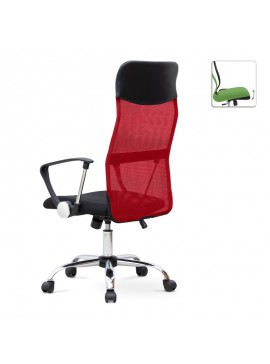 Καρέκλα γραφείου Marco Megapap με ύφασμα Mesh χρώμα κόκκινο - μαύρο 62x59x110/120εκ. 0223106