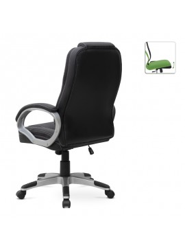 Καρέκλα γραφείου διευθυντική Robie Megapap από τεχνόδερμα χρώμα μαύρο 64x62x108/118εκ. 0227588