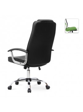 Καρέκλα γραφείου διευθυντική Arial Megapap από τεχνόδερμα χρώμα μαύρο 62x63x112/122εκ. 0227589