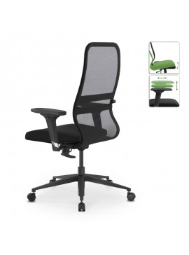 Καρέκλα γραφείου B2-8D Megapap εργονομική με ύφασμα Mesh χρώμα μαύρο 68x70x103,5/117,5εκ. 0234141