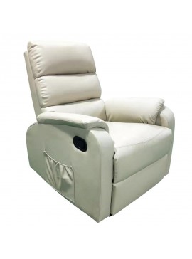 Πολυθρόνα Relax Με Μασάζ ΗΑΝΑ Μπεζ PU 77x90x99cm Arte-14340012