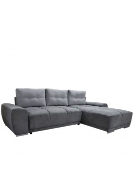 Καναπές Κρεβάτι Γωνιακός Δεξιά Γωνία AMARILLO Σκούρο Γκρι Με Ανοιχτό Γκρι Μαξιλάρια 270x181x89cm Arte-14560035