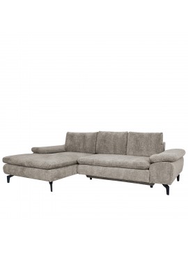 Καναπές Κρεβάτι Γωνιακός Αριστερή Γωνία BANDERA Ανοιχτό Γκρι 263x168x84cm Arte-14560036