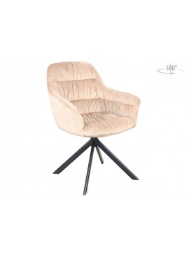 Επενδυμένη καρέκλα Astoria 60x45x85 μαύρη μεταλλική βάση/μπεζ βελούδο bluvel 28 DIOMMI ASTORIAVCBE DIOMMI80-1519