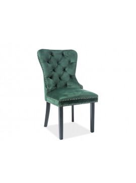 Επενδυμένη καρέκλα τραπεζαρίας August 56x46x98 ξύλινα μαύρα πόδια/πράσινο βελούδο bluvel 78 DIOMMI AUGUSTVCZ78 DIOMMI80-1514