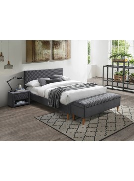 Επενδυμένο κρεβάτι Azurro 140x200 με Βελούδο σε χρώμα Γκρι DIOMMI AZURROV140SZD DIOMMI80-2524