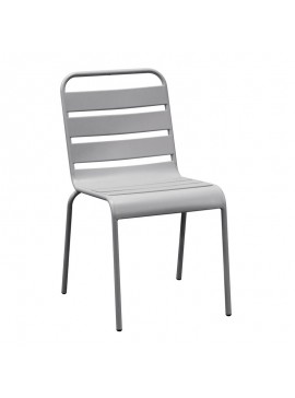 WOODWELL BRIO Καρέκλα-Pro Στοιβαζόμενη Μέταλλο Βαφή Cool Grey 4C 48x59x79cm Ε543,1