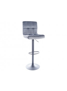Επενδυμένη καρέκλα C105 39x42x96 μαύρη ματ βάση/γκρι βελούδινο bluvel 14 DIOMMI C105VCSZ DIOMMI80-1612