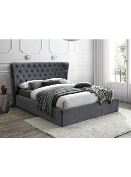 Επενδυμένο κρεβάτι Carven 160x200 με Βελούδο σε χρώμα Γκρι DIOMMI CARVENV160SZ DIOMMI80-1690