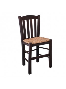 WOODWELL CASA Καρέκλα Οξιά Βαφή Εμποτισμού Καρυδί, Κάθισμα Ψάθα 42x45x88cm Ρ966,Ε2