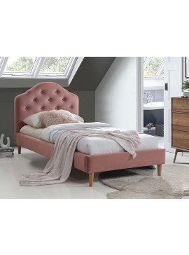 Επενδυμένο κρεβάτι Chloe 90x200 με Βελούδο σε χρώμα Ροζ DIOMMI CHLOEV90RD
