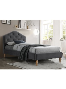 Επενδυμένο κρεβάτι Chloe 90x200 με Βελούδο σε χρώμα Γκρι DIOMMI CHLOEV90SZD