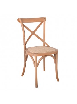 WOODWELL DESTINY Καρέκλα Τραπεζαρίας Οξιά Φυσικό, Κάθισμα Ψάθα, Στοιβαζόμενη 48x52x89cm Ε7020,3