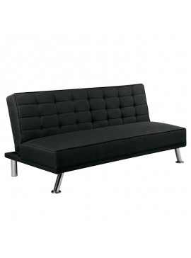 WOODWELL EUROPA Καναπές - Κρεβάτι Σαλονιού Καθιστικού, Ύφασμα Μαύρο 176x82x80cm Bed:176x102x40cm Ε9689,3