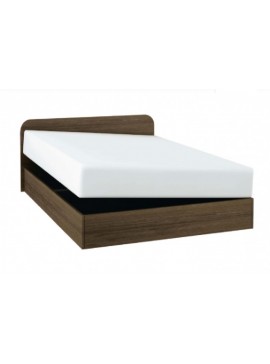 Κρεβάτι μπαούλο ημίδιπλο 120/190 1212011, χρώμα Καρυδί μαζί με στρώμα με  σιομίε Genomax  12814-67121657755