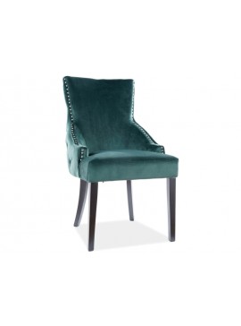 Επενδυμένη καρέκλα τραπεζαρίας George 56x45x98 ξύλινα μαύρα πόδια/πράσινο βελούδινο bluvel 78 DIOMMI GEORGEVCZ DIOMMI80-1737