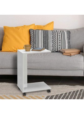 Βοηθητικό τραπέζι C-Shaped Megapap σε χρώμα λευκό 35x45x65εκ. 0118701 arte-0118701