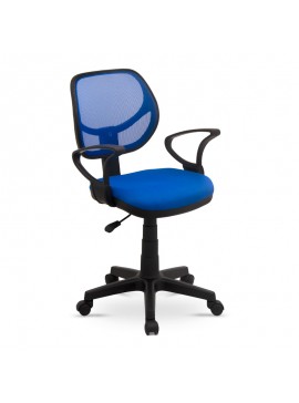 Καρέκλα γραφείου εργασίας Gates Magapap υφασμάτινη χρώμα μπλε 53x52x83-96εκ. 0117542 GP019-0002