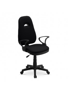 Καρέκλα γραφείου εργασίας Dustin Megapap υφασμάτινη χρώμα μαύρο 55x61x104-116εκ. 0117551 GP019-0011