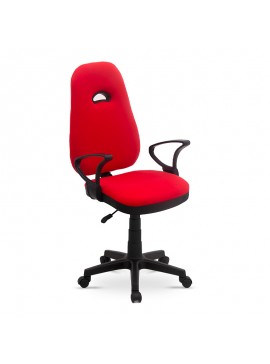 Καρέκλα γραφείου εργασίας Dustin Megapap υφασμάτινη χρώμα κόκκινο 55x61x104-116εκ. 0117553 GP019-0013
