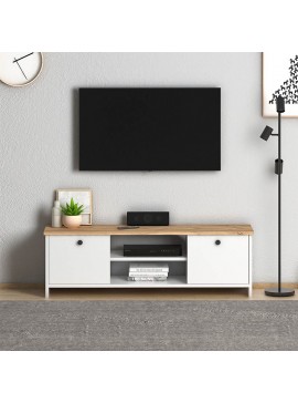 Έπιπλο τηλεόρασης Cube Megapap μελαμίνης χρώμα pine - white 120x30x40εκ. 0127283