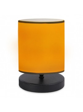 Φωτιστικό επιτραπέζιο Hassard Megapap ύφασμα/Mdf χρώμα πορτοκαλί/μαύρο 15x16x22εκ. 0188128 GP029-0015,4
