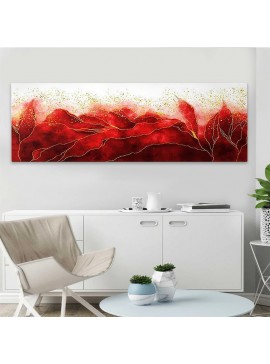 Πίνακας σε καμβά "Red Passion" Megapap ψηφιακής εκτύπωσης 120x40x3εκ. 0127940 arte-0127940