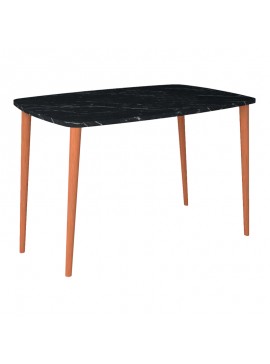 Γραφείο - τραπέζι μελαμίνης Deina Megapap χρώμα μαύρο εφέ μαρμάρου 105x60x72εκ. 0212556 arte-0212556