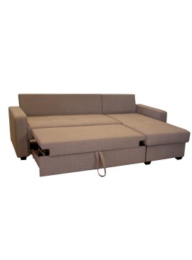 Matis Αμφίδρομος γωνιακός καναπές με κρεβάτι και αποθήκευση KM-Keln Μπεζ 230*160 MatisKMKELNVI