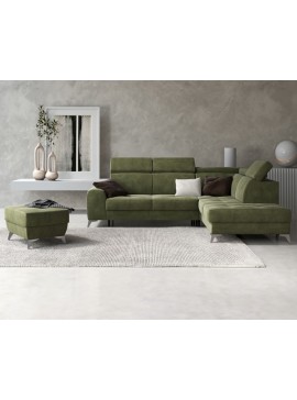 Matis Γωνιακός καναπές με κρεβάτι Diego Πράσινος Αριστερής φορά 288x230x102εκ. Matis96