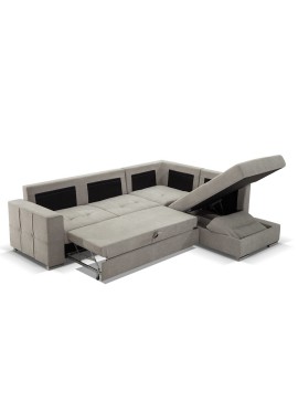 Matis Γωνιακός καναπές Lisabon 3 στοιχείων με αποθηκευτικό και κρεβάτι Αριστερή φορά 270x222x95εκ. Matis273