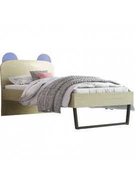 SarrisBros  Κρεβάτι Παιδικό Μονό Κορώνα για στρώμα 90x190cm Δρυς-Σιελ BEST-104031
