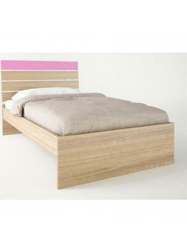 SarrisBros  Παιδικό Κρεβάτι Ημίδιπλο (για στρώμα 110x190) ΝΟΤΑ Δρυς Ροζ BEST-101121